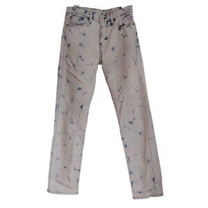 Levi"s Light Wash Bleach Tie-Dye Denim Jeans 502 29x32 Big E